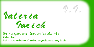 valeria imrich business card